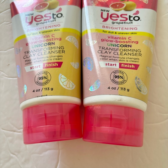 Yes To Grapefruit Vitamin C Glow Boosting Unicorn Clay Cleanser 4oz Lot of 2 NEW - Picture 4 of 7